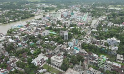 বরগুনা জেলা শহরের ড্রোন থেকে নেওয়া ছবি